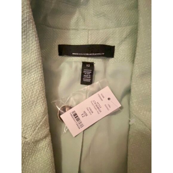 NWT White House Black Market Sage Mint Tweed Studio Vest 12 - Picture 8 of 8